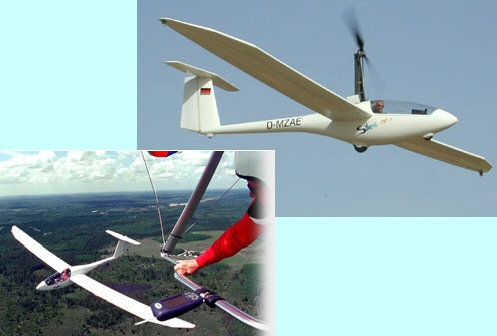 Alisport glider with inset photo